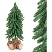 40cm Kleiner Weihnachtsbaum, Mini Weihnachtsbaum mit Sockel aus Massivholz & 200 Zweigspitzen, künstlicher Tisch Weihnachtsbaum, Tannenbaum von COSTWAY