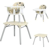 5 in 1 Baby-Hochstuhl, umwandelbarer Babystuhl mit 5-Punkt-Gurt, abnehmbarem & verstellbarem Tablett, Tisch- & Stuhl-Set für Babys & Kleinkinder von COSTWAY