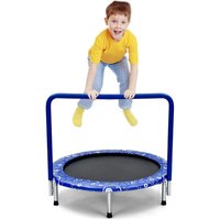 Costway - 92cm Mini Trampolin, Fitness Trampolin faltbar, Kindertrampolin bis 150kg belastbar, Gartentrampolin von COSTWAY
