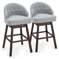 Costway - Barhocker 2er Set, Barstuhl 360° drehbar, Küchenhocker mit Lehne und Fußstütze, Sitzhöhe 78cm, Stuhl modern, ideal für Bar, Restaurants, Costway - Barhocker 2er Set, Barstuhl 360° drehbar, Küchenhocker mit Lehne und Fußstütze, Sitzhöhe 78cm, Stuhl modern, ideal für Bar, Restaurants, von COSTWAY