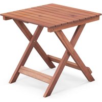 Beistelltisch Akazienholz, Gartentisch klein Balkontisch, Holztisch mit Lamellen-Tischplatte, Kaffeetisch für Garten, Balkon, Wohnzimmer(X-Form, 46 x von COSTWAY