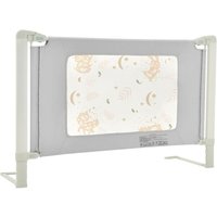 Costway - Bettgitter höhenverstellbar, Bettschutzgitter mit Verbindungszubehör, Babybettgitter, Kinderbettgitter, Rausfallschutz für Doppel-, Queen von COSTWAY