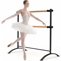 COSTWAY 120cm Ballettstange freistehend, Ballet Bar 4 stufig höhenverstellbar, Ballett Barre mit 2 Holzstangen, Stretch Barre bis 50KG belastbar, COSTWAY 120cm Ballettstange freistehend, Ballet Bar 4 stufig höhenverstellbar, Ballett Barre mit 2 Holzstangen, Stretch Barre bis 50KG belastbar, von COSTWAY