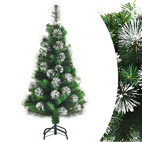COSTWAY 120cm Künstlicher Weihnachtsbaum mit Schnee, Verschneiter Fichte Kunstbaum mit 160 Zweigen Metallständer, Kiefer Scharnier-Baum Tannenbaum Christbaum für zuhause, Büro von COSTWAY