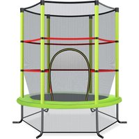 Costway - 140cm Gartentrampolin mit Sicherheitsnetz, Trampolin bis 45KG belastbar, Indoor-/Outdoortrampolin für Kinder ab 3 Jahre Grün von COSTWAY