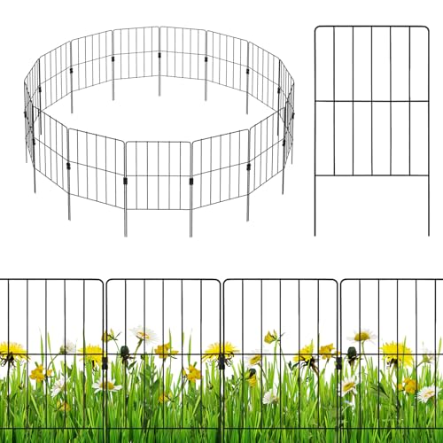 COSTWAY 15 Stück dekorativer Gartenzaun, Beetzaun 60cm hoch, Steckzaun Metall, Dekozaun Absperrzaun Metallzaun, Landschaftszaun für Blumenbeet Bäume Tier, Zaun Komplettset rostfrei, Schwarz COSTWAY 15 Stück dekorativer Gartenzaun, Beetzaun 60cm hoch, Steckzaun Metall, Dekozaun Absperrzaun Metallzaun, Landschaftszaun für Blumenbeet Bäume Tier, Zaun Komplettset rostfrei, Schwarz von COSTWAY