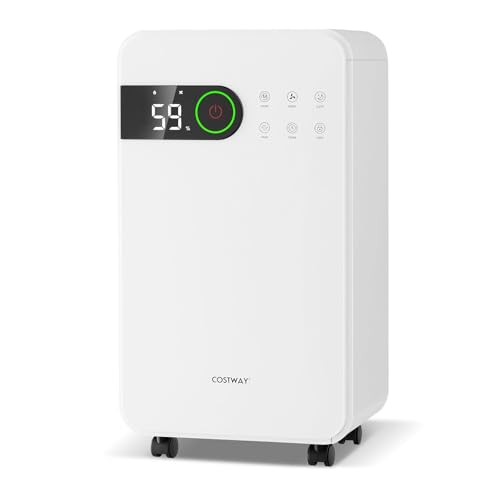 COSTWAY 15L/Tag Luftentfeuchter, Entfeuchter elektrisch mit 3 Modi & 2 Geschwindigkeiten, 2,3 Wassertank, Schlafmodus ≤33 dB, Raumgröße ca. 15m² COSTWAY 15L/Tag Luftentfeuchter, Entfeuchter elektrisch mit 3 Modi & 2 Geschwindigkeiten, 2,3 Wassertank, Schlafmodus ≤33 dB, Raumgröße ca. 15m² von COSTWAY