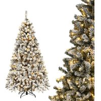 COSTWAY 180cm Künstlicher Weihnachtsbaum, mit Schnee, 600 PVC Nadeln, 250 warmweissen LEDs & Metallstaender Tannenbaum COSTWAY 180cm Künstlicher Weihnachtsbaum, mit Schnee, 600 PVC Nadeln, 250 warmweissen LEDs & Metallstaender Tannenbaum von COSTWAY