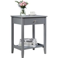 COSTWAY 2 Ebenen Nachttisch mit Schublade von COSTWAY