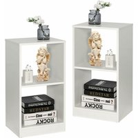 COSTWAY 2-er Set Bücherregal Holz, 2 CD-Regale mit 2 Ebenen & Kippschutz, freistehende Aufbewahrungsregale, Lagerregale für Arbeitszimmer, COSTWAY 2-er Set Bücherregal Holz, 2 CD-Regale mit 2 Ebenen & Kippschutz, freistehende Aufbewahrungsregale, Lagerregale für Arbeitszimmer, von COSTWAY