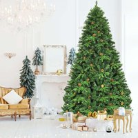 COSTWAY 240cm LED Künstlicher Weihnachtsbaum, Tannenbaum geschmückt mit Klappsystem und Metallstaender COSTWAY 240cm LED Künstlicher Weihnachtsbaum, Tannenbaum geschmückt mit Klappsystem und Metallstaender von COSTWAY