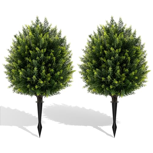 COSTWAY 2er Set Kunstpflanze 61cm, Zypresse Kugelbaum mit Erdspieß, Zedern Kunstbaum mit Topf, Künstliche Dekopflanze Grünpflanzen, Zypressenpflanze Zimmerpflanze, für Haus Büro, Grün COSTWAY 2er Set Kunstpflanze 61cm, Zypresse Kugelbaum mit Erdspieß, Zedern Kunstbaum mit Topf, Künstliche Dekopflanze Grünpflanzen, Zypressenpflanze Zimmerpflanze, für Haus Büro, Grün von COSTWAY