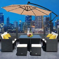 COSTWAY Φ300cm LED Ampelschirm Sonnenschirm, Gartenschirm mit Solarlichtern, Terrassenschirm neigbar, Strandschirm für Garten, Terrasse, Pool oder COSTWAY Φ300cm LED Ampelschirm Sonnenschirm, Gartenschirm mit Solarlichtern, Terrassenschirm neigbar, Strandschirm für Garten, Terrasse, Pool oder von COSTWAY