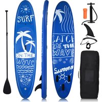 305 x 76 x 16 cm Aufblasbares SUP Board, mit Paddel von COSTWAY