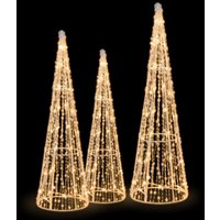 COSTWAY 3er LED Weihnachtsbaum Kegelform, beleuchtete Weihnachtsdeko, 90 LEDs in Warmweiß, Lichterbaum mit Lichterkette & Sternschnüren, 81cm 72cm COSTWAY 3er LED Weihnachtsbaum Kegelform, beleuchtete Weihnachtsdeko, 90 LEDs in Warmweiß, Lichterbaum mit Lichterkette & Sternschnüren, 81cm 72cm von COSTWAY