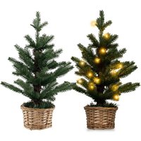 COSTWAY 53cm Kleiner Weihnachtsbaum, beleuchteter Mini Weihnachtsbaum, 20 LEDs in Warmweiß, künstlicher Tisch Weihnachtsbaum, Tannenbaum mit COSTWAY 53cm Kleiner Weihnachtsbaum, beleuchteter Mini Weihnachtsbaum, 20 LEDs in Warmweiß, künstlicher Tisch Weihnachtsbaum, Tannenbaum mit von COSTWAY