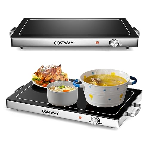 COSTWAY 56 x 36cm Warmhalteplatte elektrisch Speisewärmer mit Heizplattenfunktion von 50℃ bis 120℃, Temperaturregler, Buffetwärmer Edelstahl Warmhaltegerät COSTWAY 56 x 36cm Warmhalteplatte elektrisch Speisewärmer mit Heizplattenfunktion von 50℃ bis 120℃, Temperaturregler, Buffetwärmer Edelstahl Warmhaltegerät von COSTWAY