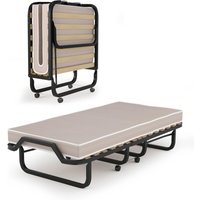 80x200cm Gästebett Klappbar, Faltbares Faltbett mit Matratze aus Rückstellschaum von COSTWAY