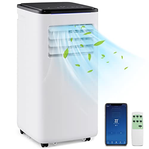 COSTWAY 9000 BTU mobile Klimaanlage mit Abluftschlauch, 4 in 1 Klimagerät mit Kühlen, Ventilator, Heizen & Entfeuchter, Kühlgerät mit Schlafmodus, 24H Timer, Fernbedienung von COSTWAY