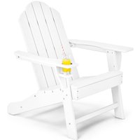 Adirondack Stuhl mit Getränkehalter von COSTWAY