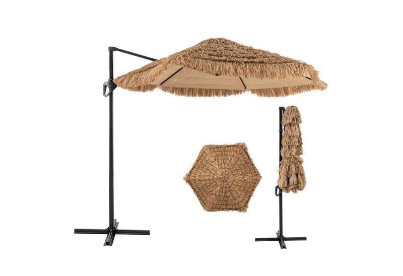 COSTWAY Ampelschirm, Sonnenschirm 283cm Wasserdicht mit Handhaben, Balkon von COSTWAY