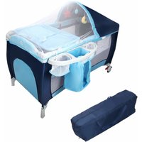 COSTWAY Babybett Reisebett Klappbett Babyreisebett Kinderbett Kinderreisebett Laufstall + Wickelauflage mit Schaukelfunktion blau COSTWAY Babybett Reisebett Klappbett Babyreisebett Kinderbett Kinderreisebett Laufstall + Wickelauflage mit Schaukelfunktion blau von COSTWAY