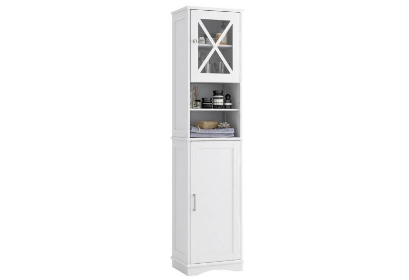COSTWAY Badkommode, 8 Ebenen, mit 2 Schränke & verstellbare Ablage, 170,5cm von COSTWAY