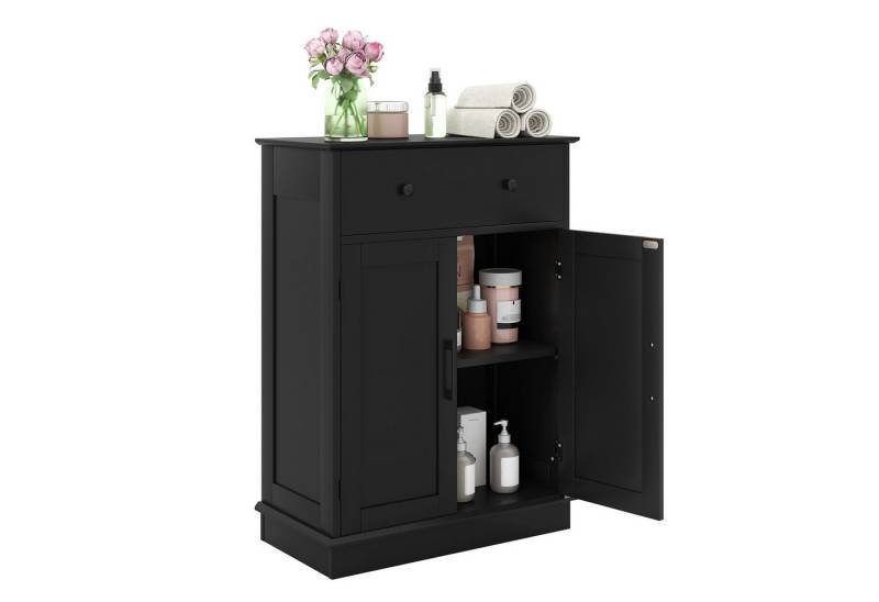 COSTWAY Badkommode, Badezimmerschrank mit Schublade, verstellbarem Regal von COSTWAY