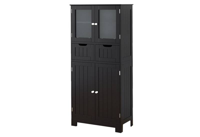 COSTWAY Badkommode, Badschrank mit Schublade, verstellbarem Regal, weiß 128cm von COSTWAY