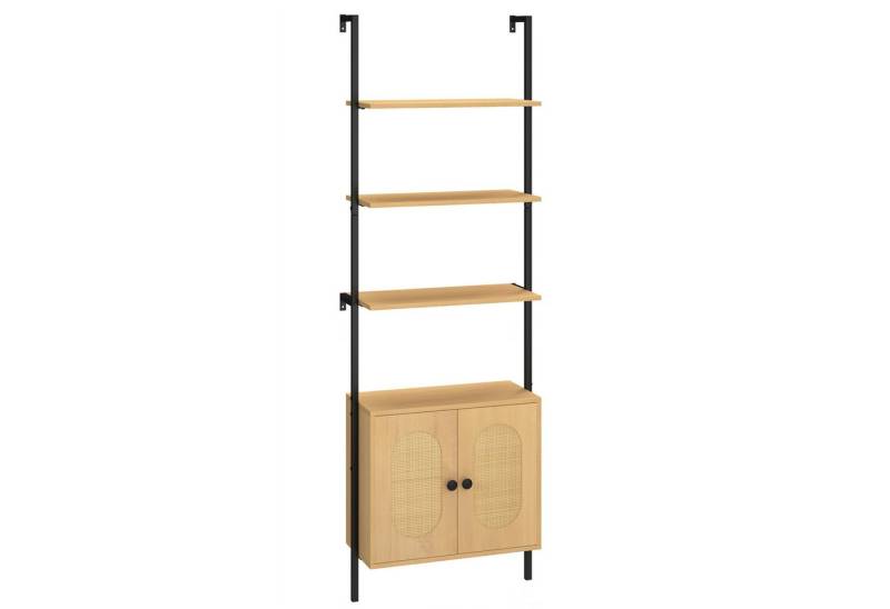 COSTWAY Badregal, Bücherregal holz, Leiterregal mit 3 Ebenen von COSTWAY
