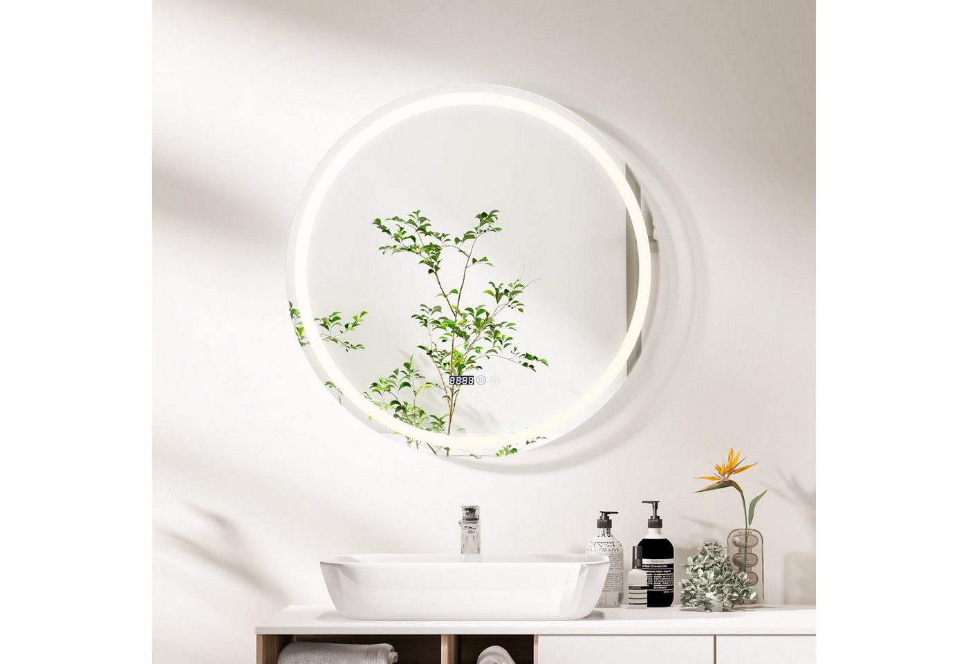 COSTWAY Badspiegel LED Spiegel, Touch mit Beleuchtung von COSTWAY