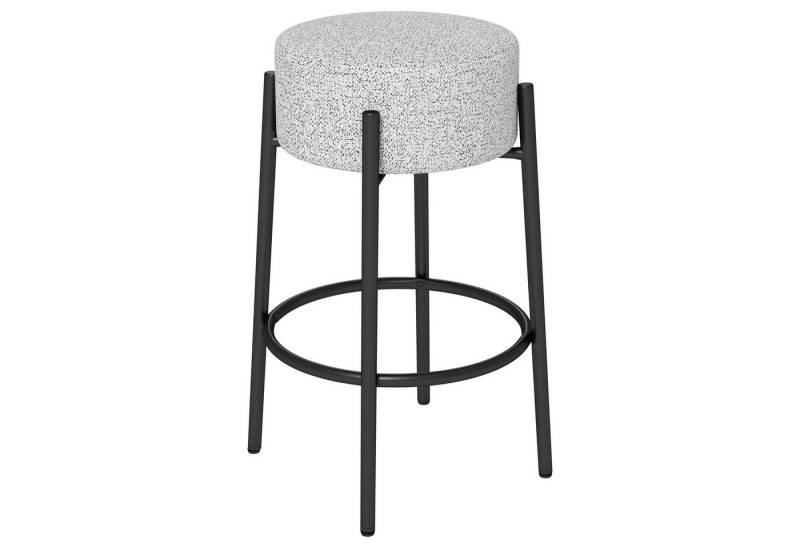 COSTWAY Barhocker, Sitzhöhe 68cm, Sitzhocker gepolstert, rund, mit Fußstütze von COSTWAY