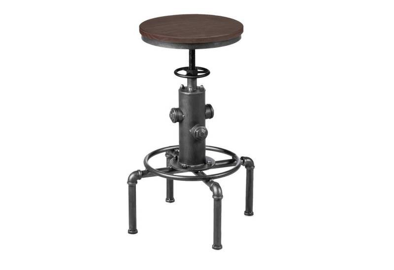 COSTWAY Barhocker, höhenverstellbar & drehbar, mit Fußstütze, 59,5-75cm von COSTWAY