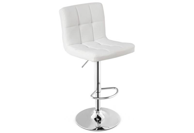 COSTWAY Barhocker (1 St), höhenverstellbar, Drehstuhl mit Fußstütze von COSTWAY