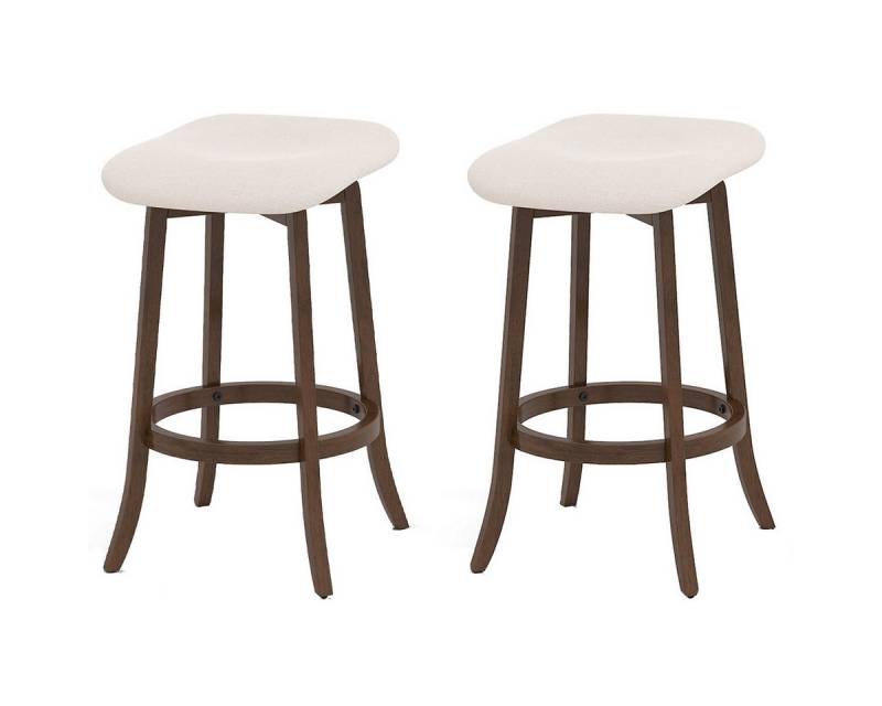 COSTWAY Barhocker (2er Set), Küchenhocker 360° drehbar mit Fußstütze, 74 cm von COSTWAY