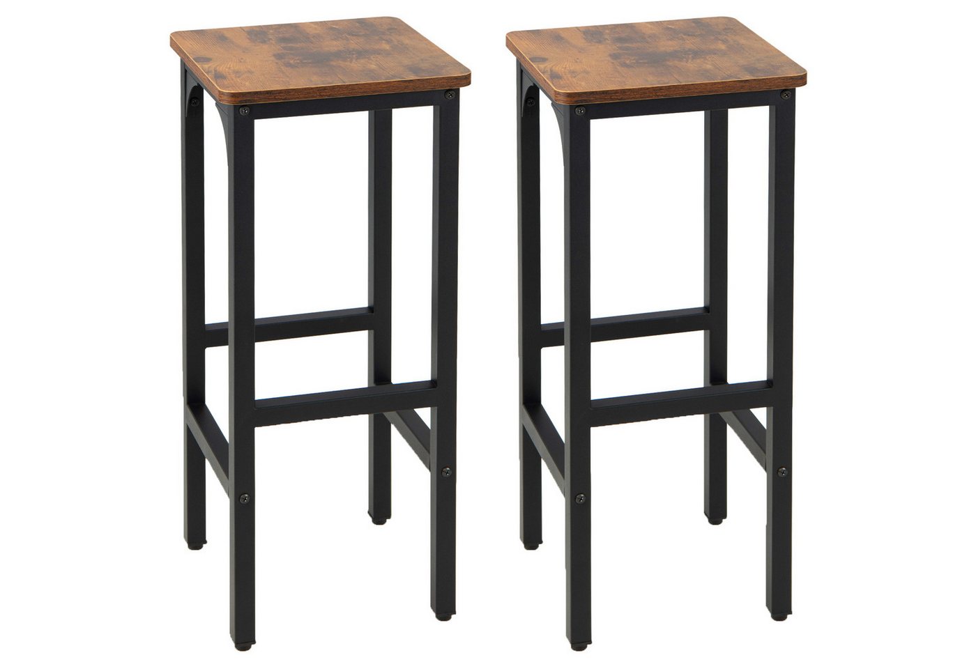 COSTWAY Barhocker (2er Set), mit Fußstütze, bis 150kg, Sitzhöhe 71,5cm von COSTWAY