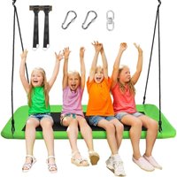 COSTWAY Baumschaukel Nestschaukel 100-180cm verstellbaren Seil, Haengeschaukel 320kg Tragkraft, Mehrkindschaukel Gartenschaukel für Kinder & von COSTWAY