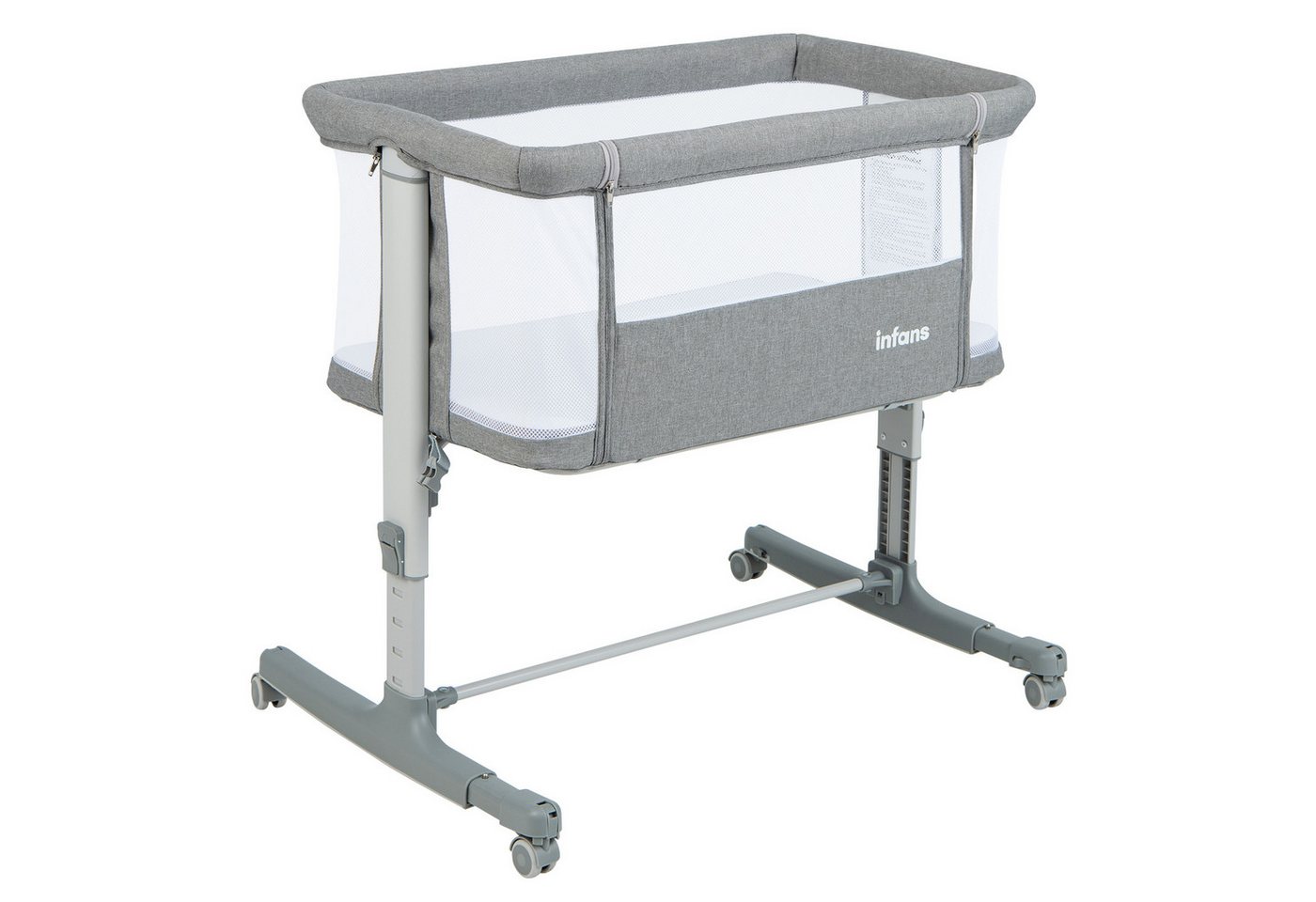 COSTWAY Beistellbett, 3 in 1 Babybett, Babywiege, 5-stufig höhenverstellbar von COSTWAY