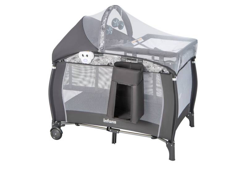 COSTWAY Beistellbett, 4 in 1 Babybett, mit Wickeltisch & Matratze von COSTWAY