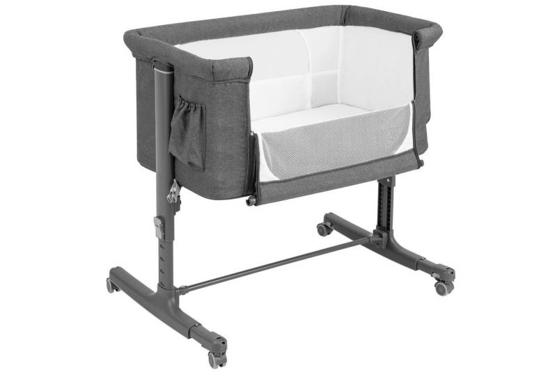 COSTWAY Beistellbett 3 in 1 Reisebett, 5-stufig höhenverstellbar,Matratze von COSTWAY