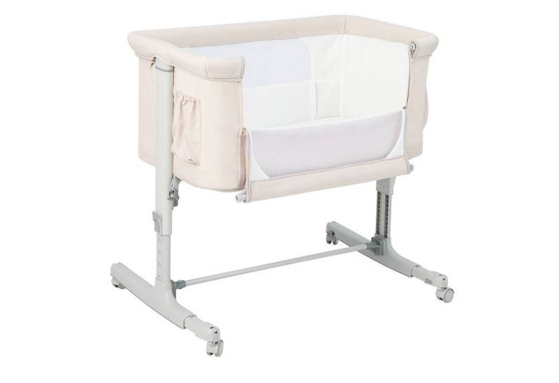 COSTWAY Beistellbett 3 in 1 Reisebett, 5-stufig höhenverstellbar,Matratze von COSTWAY