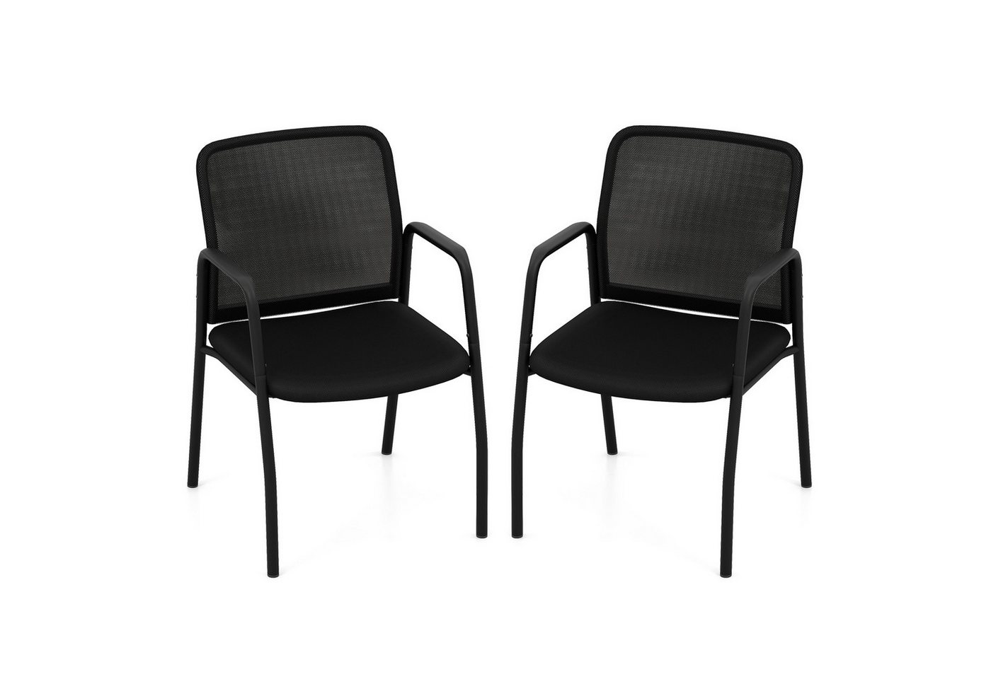 COSTWAY Besucherstuhl, 2er, mit Arm- & Netzrückenlehne, bis 150kg, 60x59x81cm COSTWAY Besucherstuhl, 2er, mit Arm- & Netzrückenlehne, bis 150kg, 60x59x81cm von COSTWAY