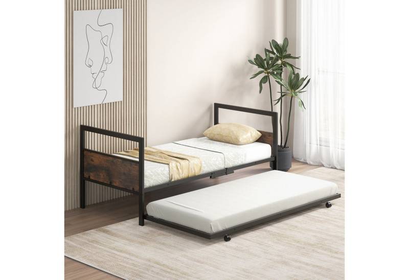 COSTWAY Bettgestell, Tagesbett mit Lattenrost, ausziehbar, 90x200cm COSTWAY Bettgestell, Tagesbett mit Lattenrost, ausziehbar, 90x200cm von COSTWAY