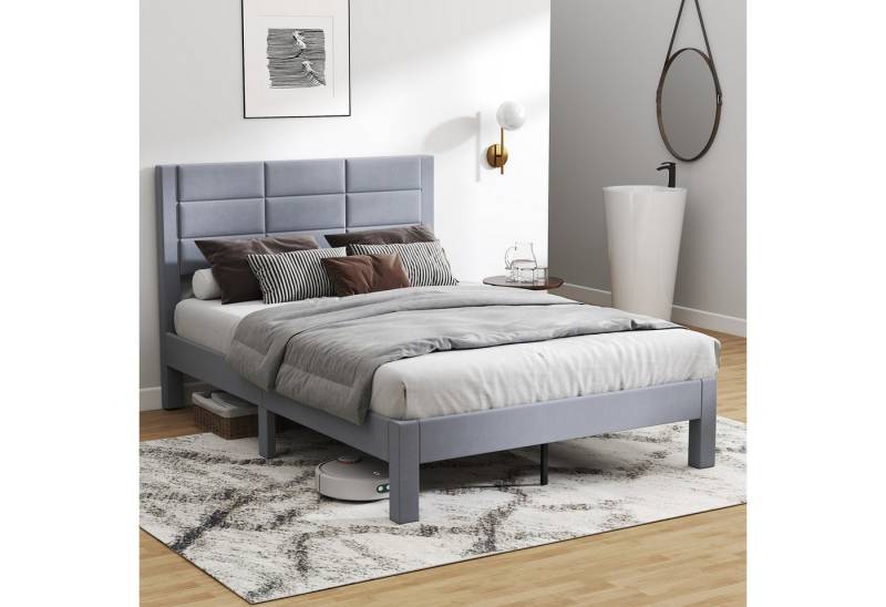 COSTWAY Bettgestell (1-tlg), Bettgestell, Doppelbett, für 140x200cm Matratze von COSTWAY