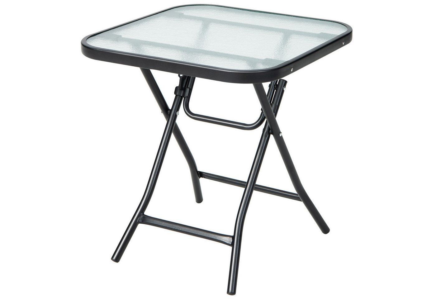 COSTWAY Bistrotisch Gartentisch, rund, φ46 cm, aus gehärtetem Glas von COSTWAY