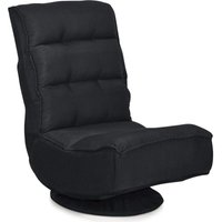 Costway - Bodenstuhl 360°drehbar, mit 5-Fach Verstellbarer Rückenlehne, bis 120kg, Bodensessel, Lazy Sofa Schwarz Costway - Bodenstuhl 360°drehbar, mit 5-Fach Verstellbarer Rückenlehne, bis 120kg, Bodensessel, Lazy Sofa Schwarz von COSTWAY