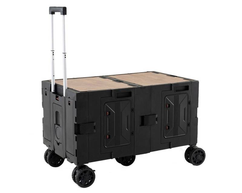 COSTWAY Bollerwagen, faltbar, Handwagen mit Tischplatte, verstellbarem Griff 150L von COSTWAY