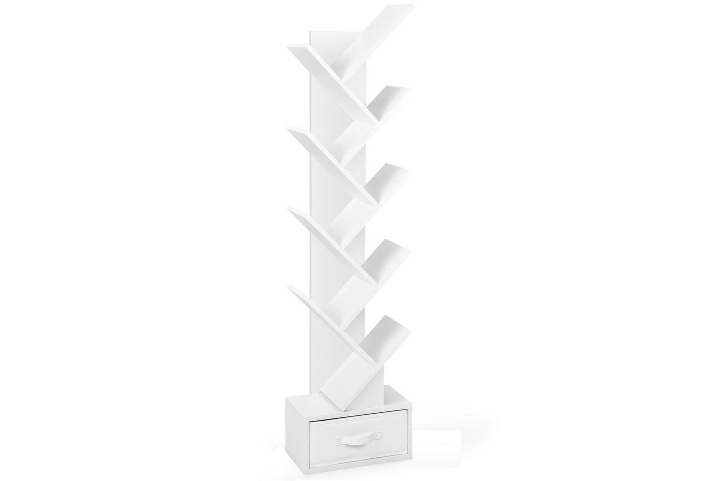 COSTWAY Bücherregal, 8-stöckig, mit Schublade, Baumform, 38x21,5x149,5cm COSTWAY Bücherregal, 8-stöckig, mit Schublade, Baumform, 38x21,5x149,5cm von COSTWAY
