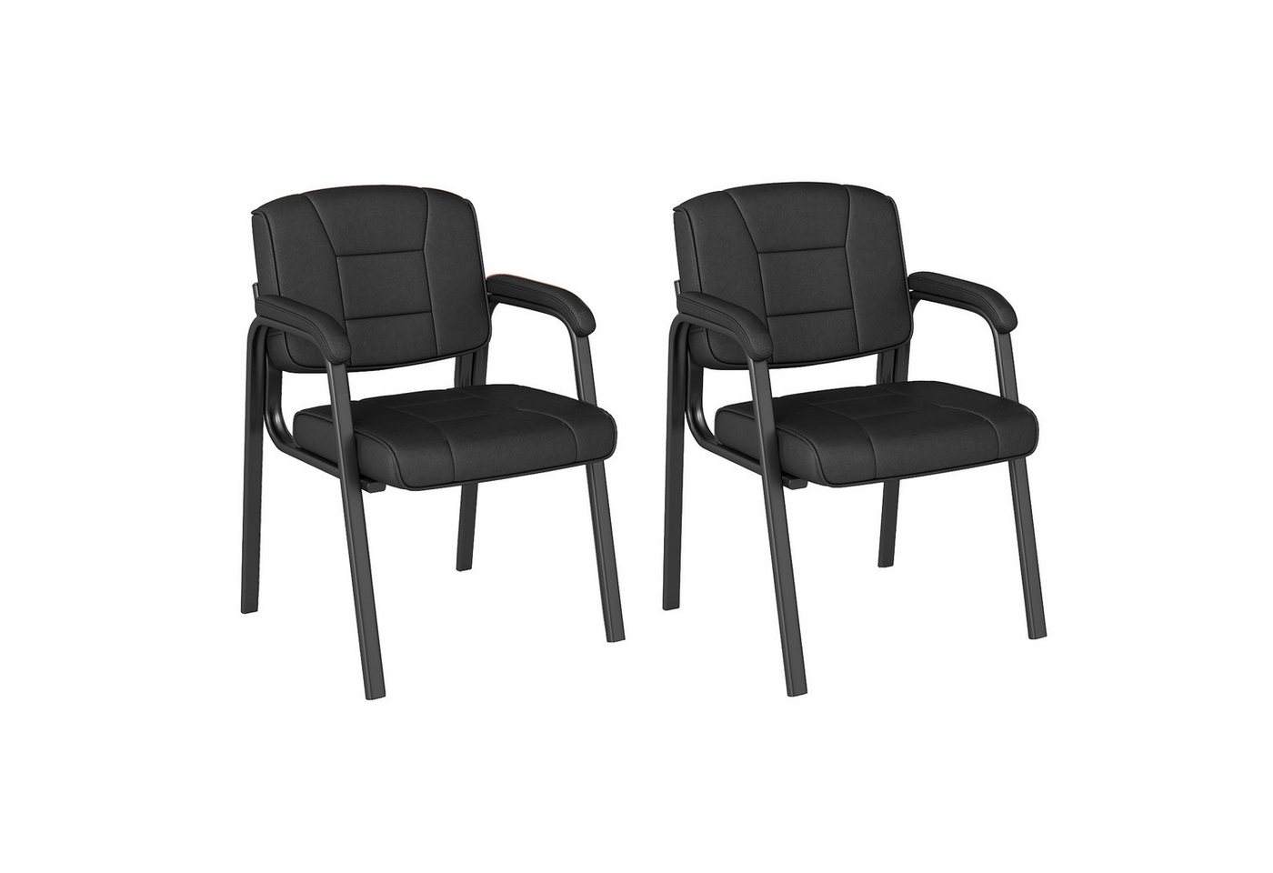 COSTWAY Bürostuhl (2 St), Konferenzstühle mit gepolsterten Armlehnen von COSTWAY