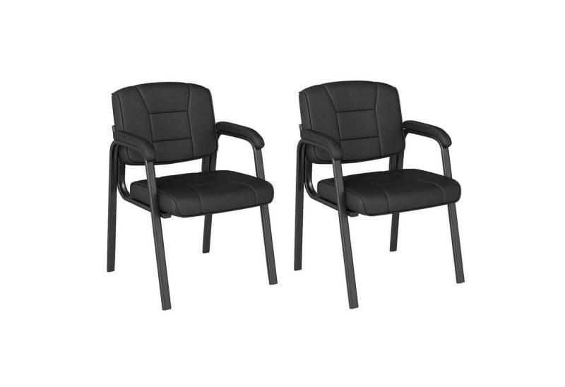 COSTWAY Bürostuhl (2 St), Konferenzstühle mit gepolsterten Armlehnen von COSTWAY